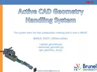Active CAD Geometry Handling System