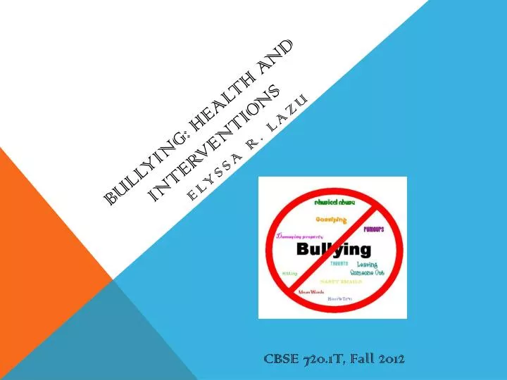 bullying health and interventions