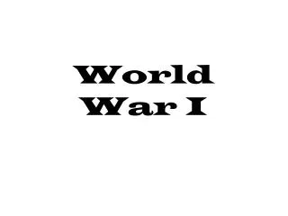 world war i