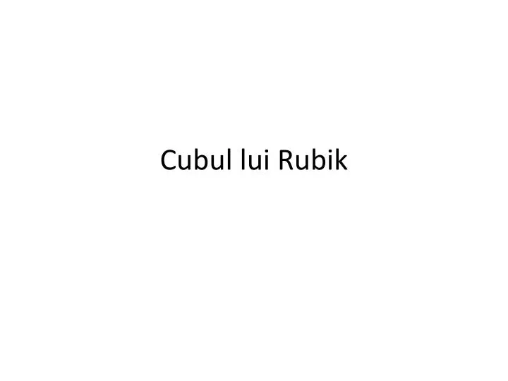 cubul lui rubik