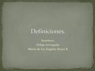 definiciones
