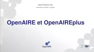 openaire et openaireplus