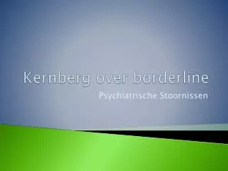 kernberg over borderline