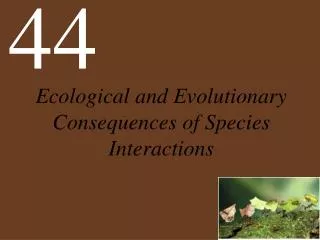 Ecological and Evolutionary Consequences of Species Interactions