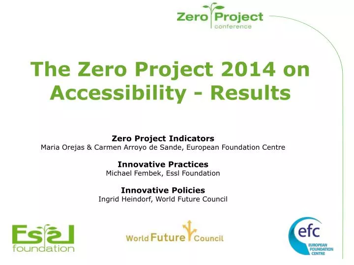 the zero project 2014 on accessibility results