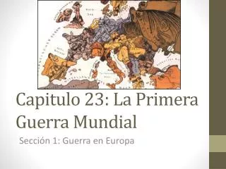 capitulo 23 la primera guerra m undial