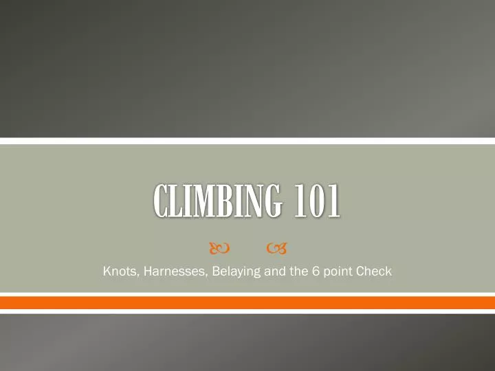 climbing 101
