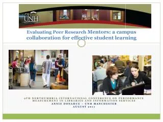 Evaluating Peer Research Mentors: a campus collaboration for effective student learning