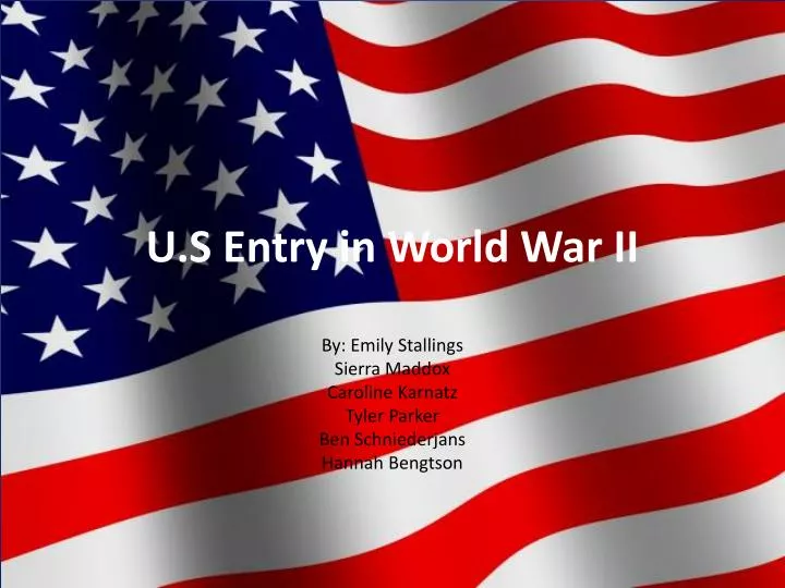 u s entry in world war ii