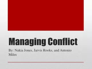 managing conflict