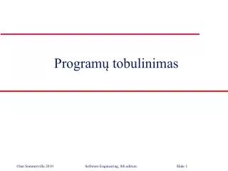 program tobulinimas