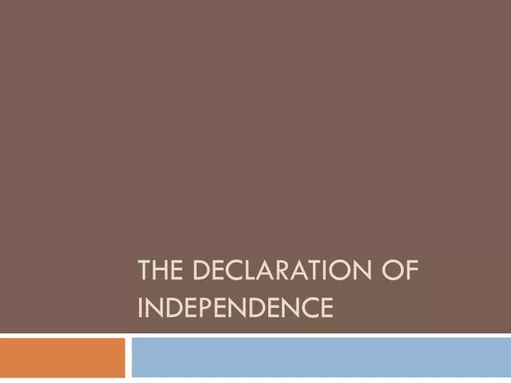 the declaration of independence