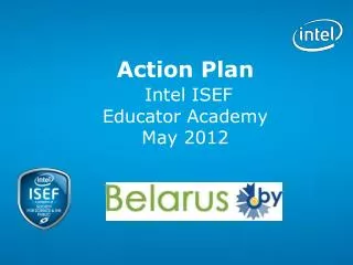 Action Plan Intel ISEF Educator Academy May 2012