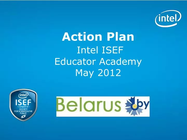 action plan intel isef educator academy may 2012