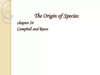 The Origin of Species