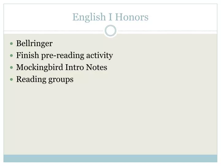 english i honors