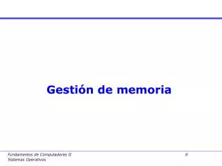 gesti n de memoria