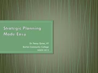 Strategic Planning Made Easy