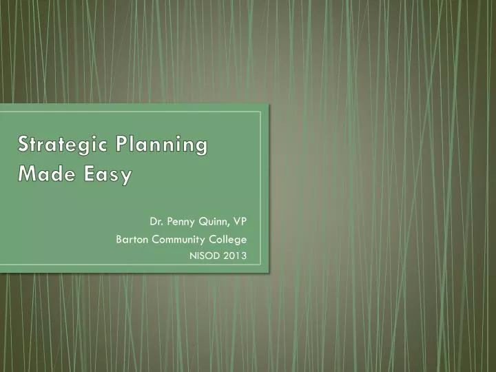 strategic planning made easy