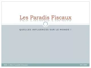 les paradis fiscaux