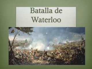 batalla de waterloo