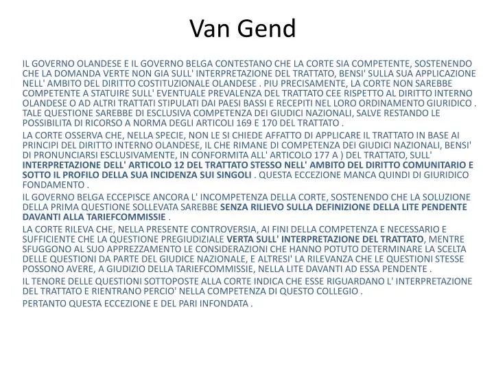 van gend