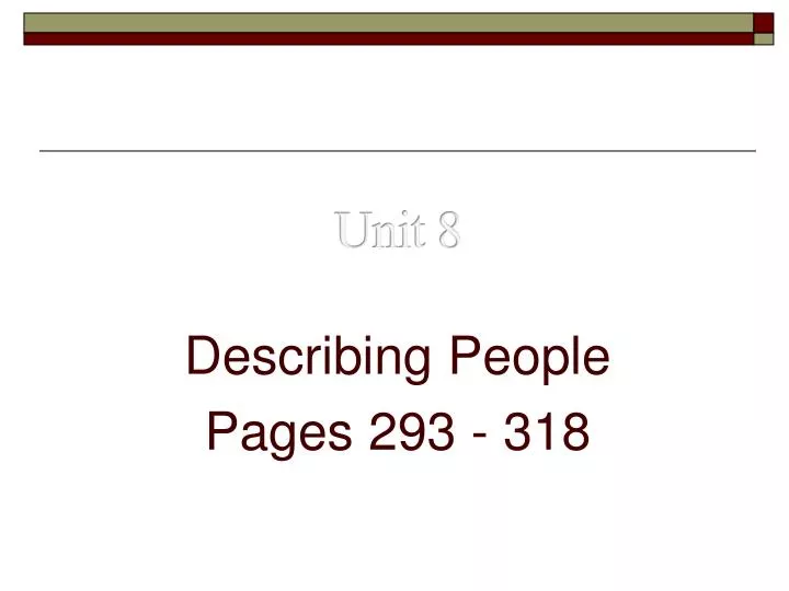 describing people pages 293 318