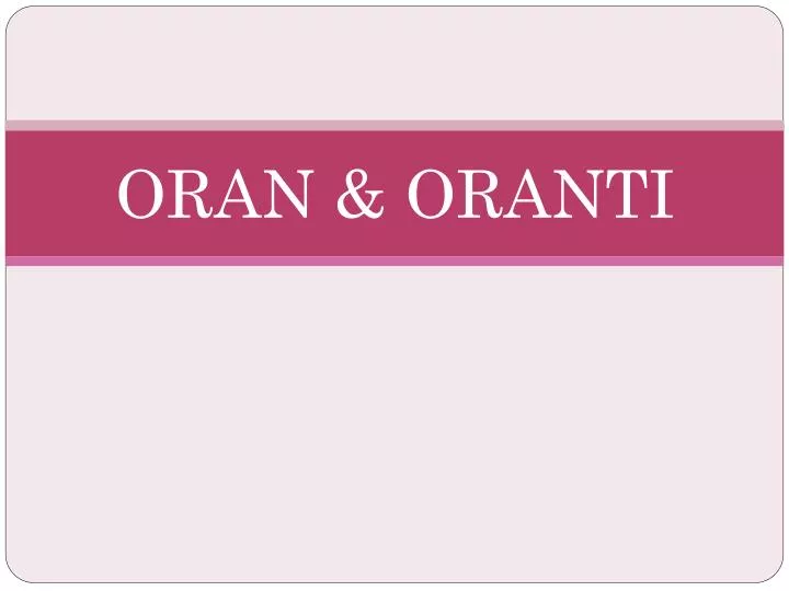 oran oranti