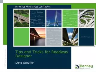 Tips and Tricks for Roadway Designer