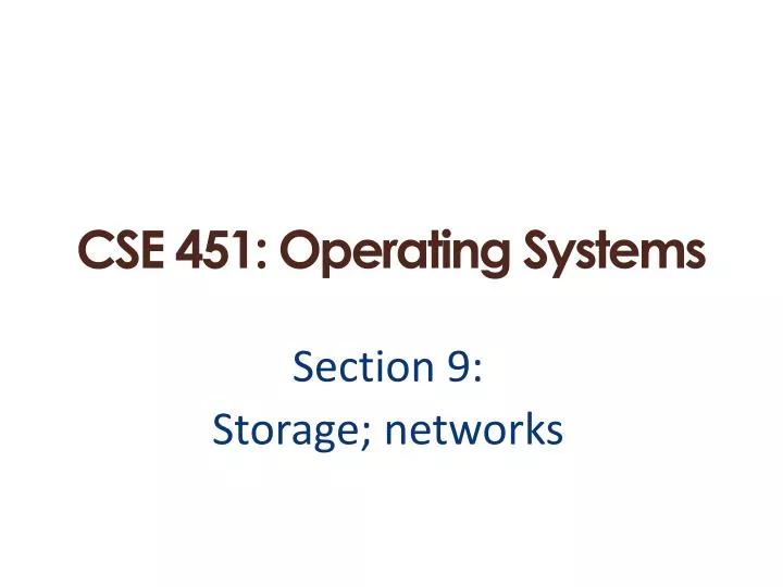 cse 451 operating systems