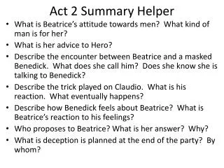 Act 2 Summary Helper