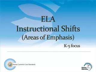 ELA Instructional Shifts (Areas of Emphasis) K-5 focus