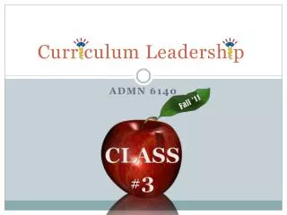 Curr culum Leadersh p