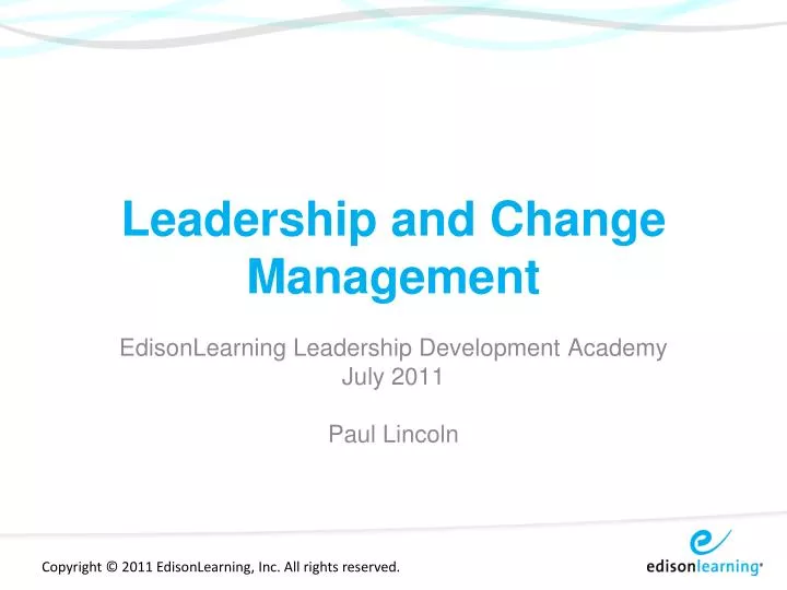leadership and change management