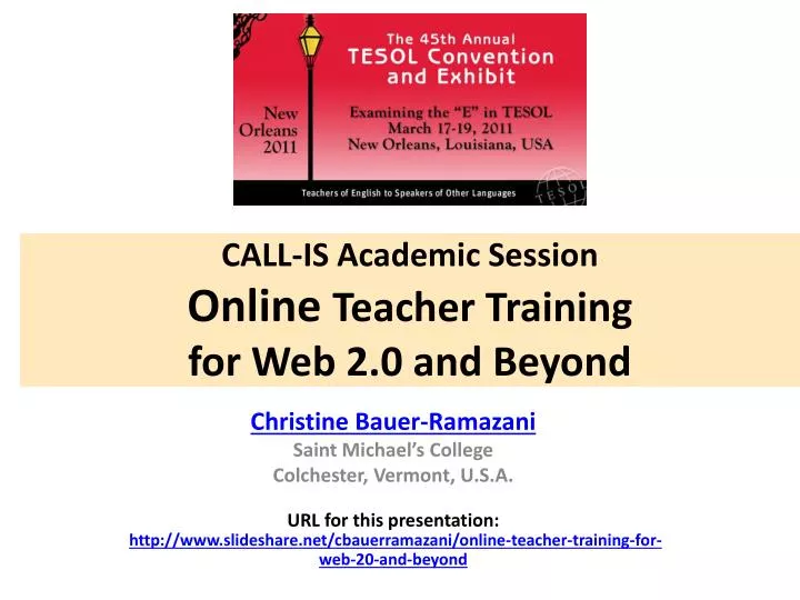 call is academic session online teacher training for web 2 0 and beyond