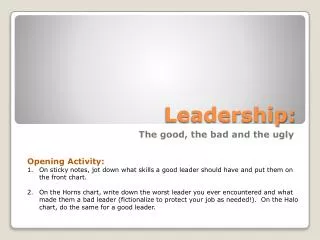 Leadership: