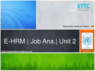 E-HRM | Job Ana.| Unit 2