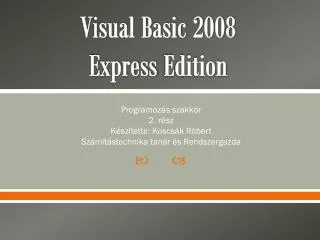 visual basic 2008 express edition
