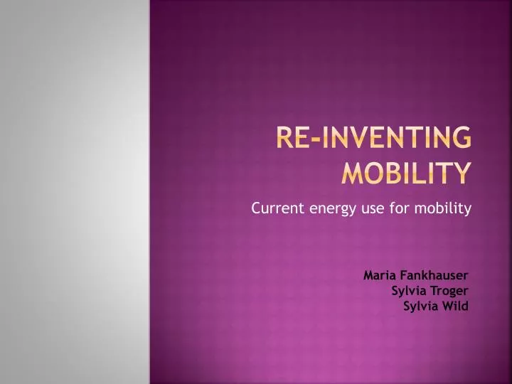 re inventing mobility