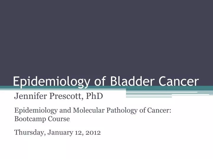 epidemiology of bladder cancer