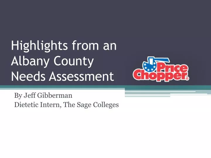 highlights from an albany county needs assessment