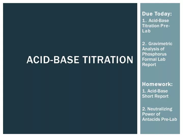 acid base titration