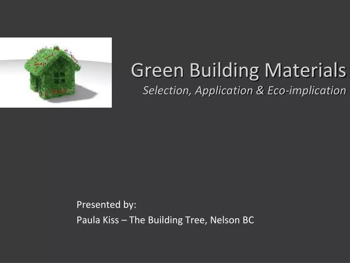 green building materials selection application eco implication