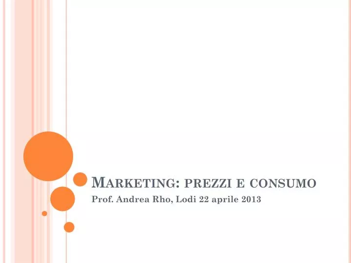 marketing prezzi e consumo