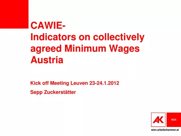cawie indicators on collectively agreed minimum wages austria