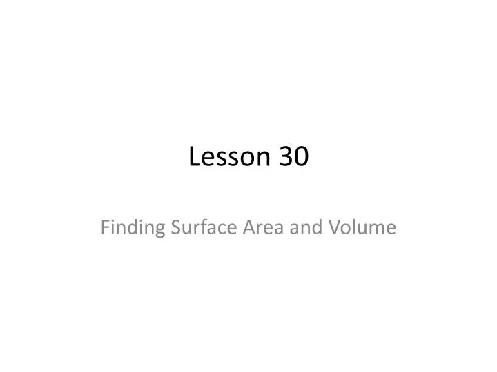 lesson 30
