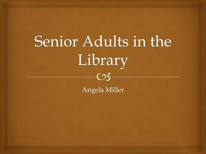 senior adults in the library