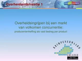 overheidsinterventie 1