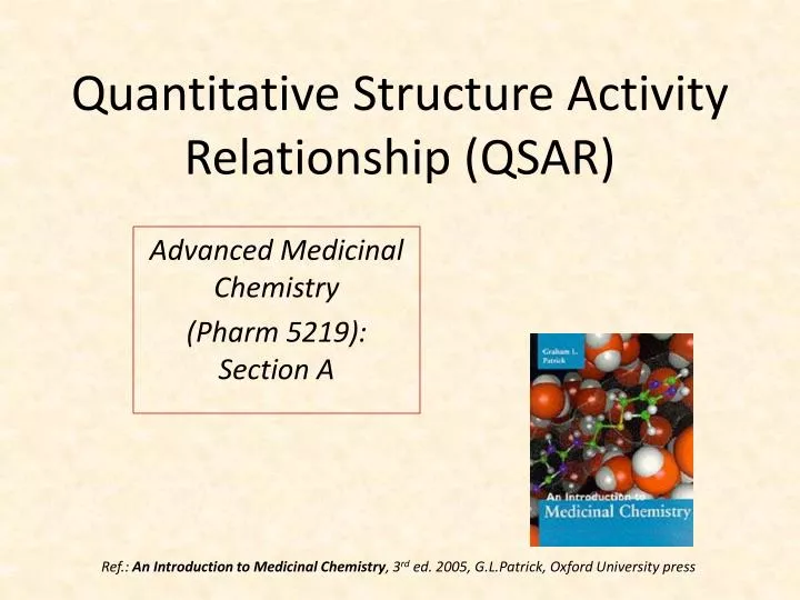 quantitative structure activity relationship qsar