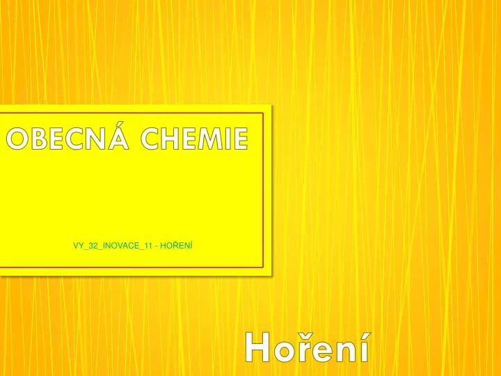 obecn chemie ho en